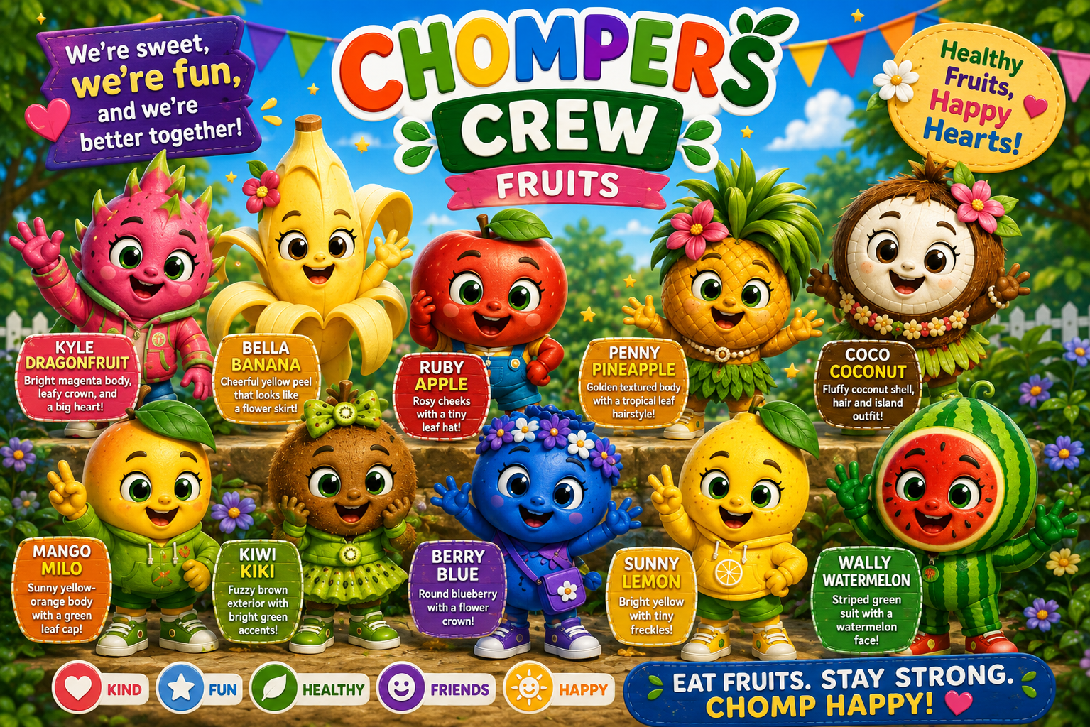Children dancing and singing along with Chompers Crew